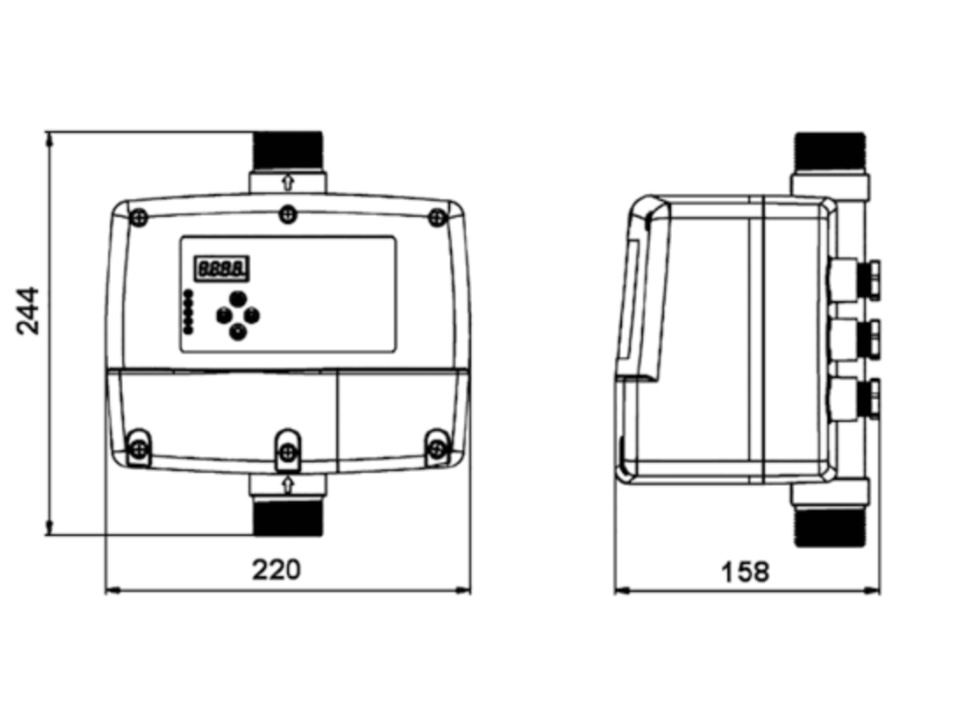 IBO IVR-02M Инвертор за помпи (0.37-1.5 kW,1-9 бара) - RV46 - Image 2