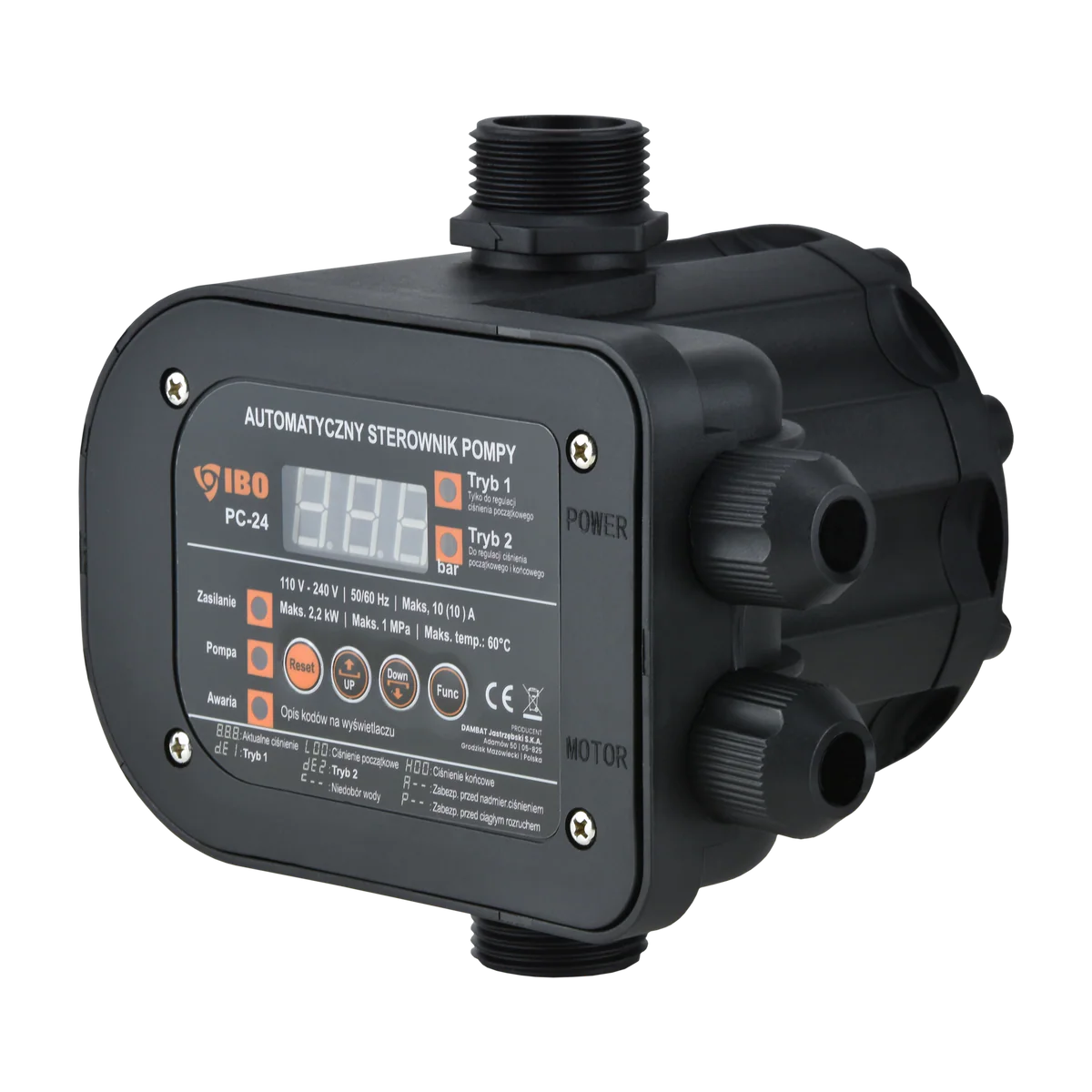 Електронен пресостат (контролер) PC-24 (2.2 kW, 230 V)-RV182